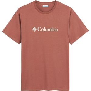 T-shirt met korte mouwen en logo op borst essentiel COLUMBIA. Katoen materiaal. Maten M. Rood kleur
