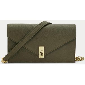 Leren clutch POLO ID POLO RALPH LAUREN. Leer materiaal. Maten één maat. Groen kleur