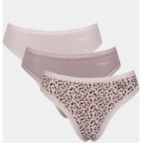 Set van 3 hoog uitgesneden slips Go Crush SLOGGI. Katoen materiaal. Maten XS. Roze kleur