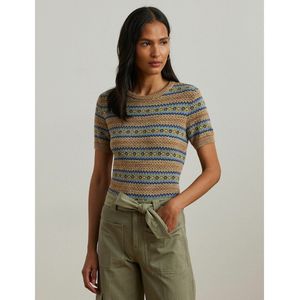 Trui met ronde hals en korte mouwen LAUREN RALPH LAUREN. Katoen materiaal. Maten M. Multicolor kleur