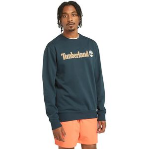 Sweater met ronde hals en logo TIMBERLAND. Katoen materiaal. Maten L. Blauw kleur