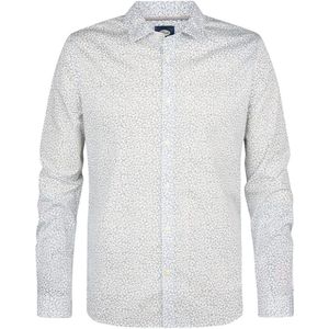 Gedessineerd overhemd met recht model PETROL INDUSTRIES. Katoen materiaal. Maten M. Beige kleur