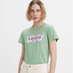 T-shirt met ronde hals en korte mouwen LEVI'S. Katoen materiaal. Maten M. Groen kleur