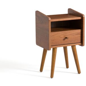 Vintage nachtkastje, Jimi, Ronda LA REDOUTE INTERIEURS. Hout materiaal. Maten één maat. Kastanje kleur
