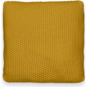 Kussenhoes in tricot Westport LA REDOUTE INTERIEURS.  materiaal. Maten 50 x 30 cm. Geel kleur