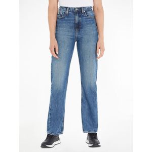 Regular jeans, recht, hoge taille CALVIN KLEIN JEANS. Katoen materiaal. Maten 27 US - 34/36 EU. Blauw kleur