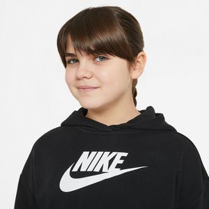 Korte Hoodie NIKE. Katoen materiaal. Maten XS. Zwart kleur