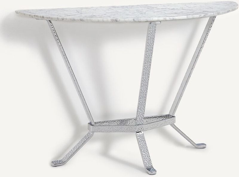 Consoletafel van carraramarmer en ijzer ZEN OTTO STUDIO FOR AM.PM. Marmer materiaal. Maten één maat. Wit kleur