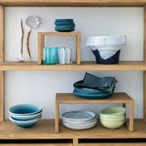 Set van 4 soepborden in aardewerk, Ritual OTTO STUDIO FOR AM.PM. Zandsteen materiaal. Maten één maat. Blauw kleur