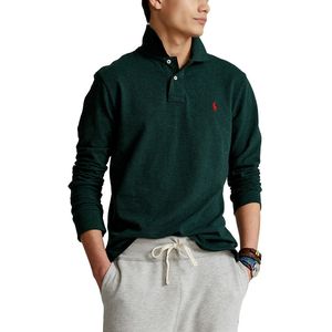 Polo slim, lange mouwen POLO RALPH LAUREN. Katoen materiaal. Maten L. Groen kleur