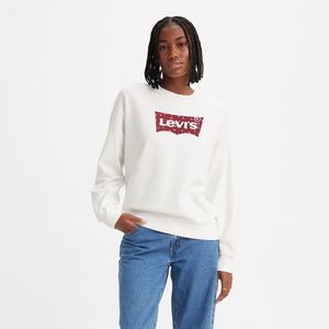 Sweater met ronde hals, logo op de borst LEVI'S. Katoen materiaal. Maten M. Wit kleur