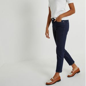 Verkorte slim jeans, hoge taille LA REDOUTE COLLECTIONS. Denim materiaal. Maten 42 FR - 40 EU. Blauw kleur