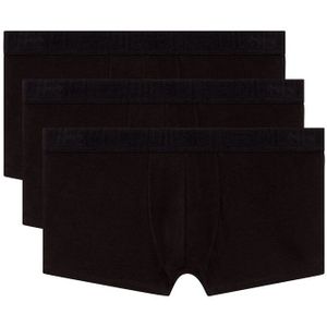 Set van 3 effen boxershorts DIESEL. Katoen materiaal. Maten S. Zwart kleur