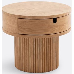 Tamita - Nachtkastje - Beige - Hout - 1 Lade