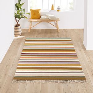 Gestreept tapijt 100% wol, Dinae LA REDOUTE INTERIEURS. Wol materiaal. Maten 120 x 170 cm. Multicolor kleur