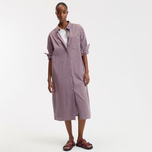 Lange hemdjurk met lange mouwen en strepen LA REDOUTE COLLECTIONS. Katoen materiaal. Maten XL. Andere kleur