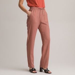 Rechte gestreepte broek ANNE WEYBURN. Viscose materiaal. Maten 40 FR - 38 EU. Andere kleur