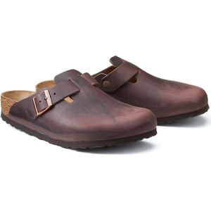 Klompen in leer Boston BIRKENSTOCK. Leer materiaal. Maten 44. Kastanje kleur