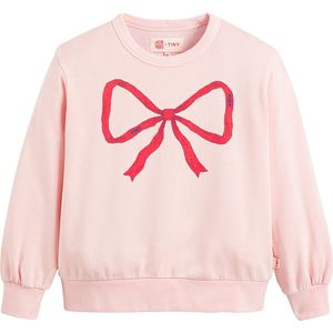 Sweater in molton TINY X LA REDOUTE. Geruwd molton materiaal. Maten 7 jaar - 120 cm. Roze kleur