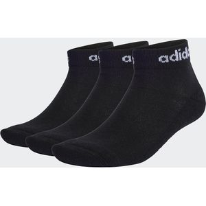 Set van 3 paar sokken Think Linear adidas Performance. Katoen materiaal. Maten XL+. Zwart kleur