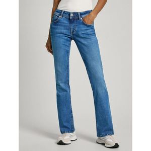 Flare jeans, lage taille PEPE JEANS. Denim materiaal. Maten Maat 31 US - Lengte 30. Blauw kleur