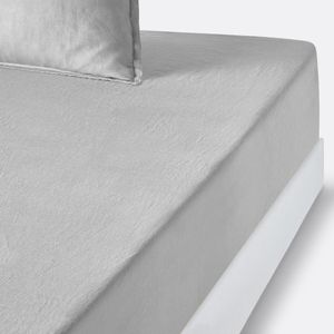 Hoeslaken in gewassen linnen, omslag 35 cm, Linot