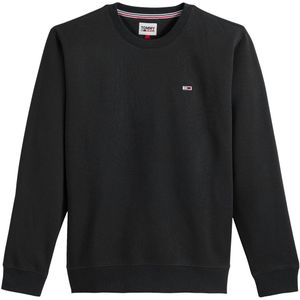 Sweater met ronde hals Regular Fleece, bio katoen TOMMY JEANS. Katoen materiaal. Maten XXL. Zwart kleur