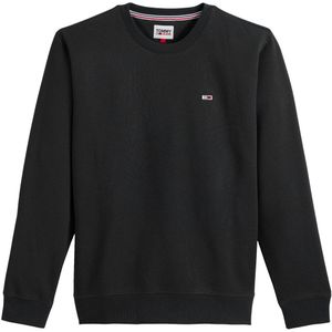 Sweater met ronde hals Regular Fleece, bio katoen TOMMY JEANS. Katoen materiaal. Maten L. Zwart kleur