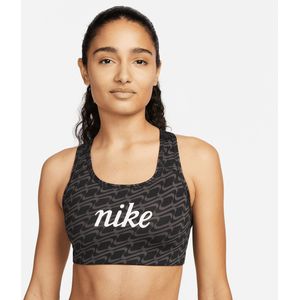 Bustier Nike Dri-fit Swoosh matige steun NIKE. Polyester materiaal. Maten XL. Zwart kleur