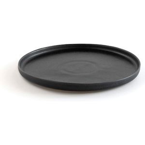 Set van 4 platte borden in aardewerk met email Perrot AM.PM. Zandsteen materiaal. Maten één maat. Zwart kleur