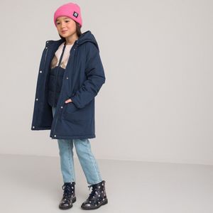 Warme parka met kap, 3 in 1 LA REDOUTE COLLECTIONS. Katoen materiaal. Maten 14 jaar - 156 cm. Blauw kleur