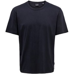 Recht T-shirt met ronde hals Mart ONLY & SONS. Katoen materiaal. Maten S. Blauw kleur