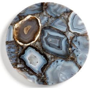 Onderzetter in kwartssteen Ø25 cm Agate AM.PM. Glas materiaal. Maten één maat. Blauw kleur