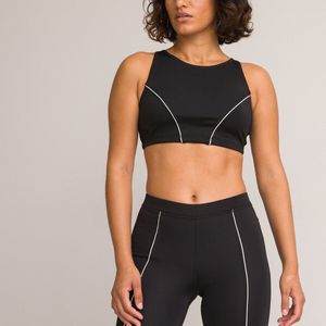 Sportbustier, matige steun LA REDOUTE COLLECTIONS. Polyester materiaal. Maten M. Zwart kleur