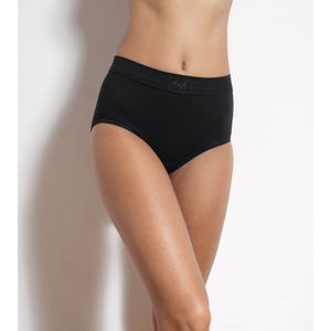 Hoge slip Double Comfort SLOGGI. Katoen materiaal. Maten 44 FR - 42 EU. Zwart kleur