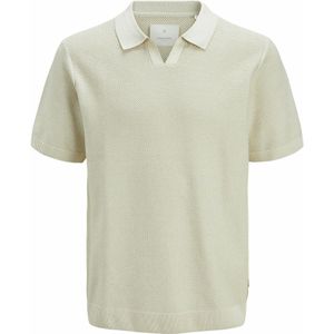 Polo in tricot JACK & JONES. Katoen materiaal. Maten XXL. Beige kleur
