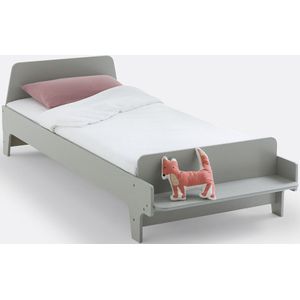 Bed met beddenbodem + bank Nuttéo LA REDOUTE INTERIEURS. Medium (mdf) materiaal. Maten 90 x 190 cm. Grijs kleur