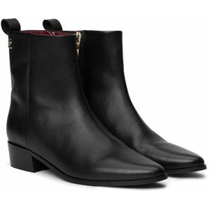 Leren cowboy bottines met hak TOMMY HILFIGER. Leer materiaal. Maten 40. Zwart kleur