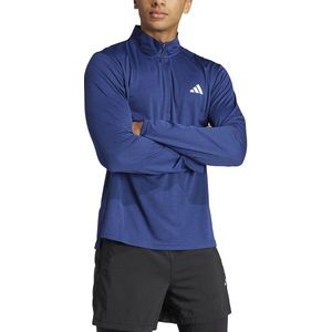 Sweater met opstaande kraag voor training Train Essentials adidas Performance. Polyester materiaal. Maten XL. Blauw kleur