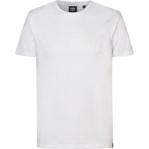 Effen T-shirt met ronde hals PETROL INDUSTRIES. Katoen materiaal. Maten XXL. Wit kleur