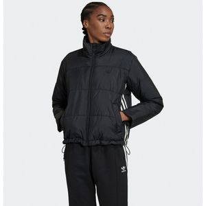 Korte donsjas Puffer Jacket adidas Originals. Polyester materiaal. Maten 38 FR - 36 EU. Zwart kleur