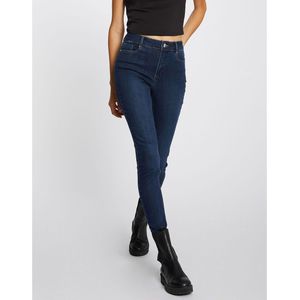 Skinny jeans met hoge taille MORGAN. Denim materiaal. Maten 44 FR - 42 EU. Blauw kleur