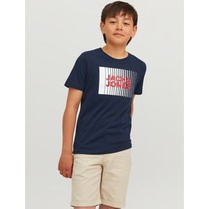 T-shirt met korte mouwen JACK & JONES JUNIOR. Katoen materiaal. Maten 12 jaar - 150 cm. Blauw kleur