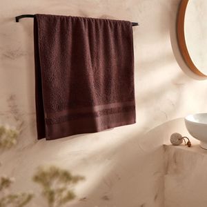 Handdoek in Egyptisch katoen, Kheops LA REDOUTE INTERIEURS.  materiaal. Maten 50 x 100 cm. Violet kleur