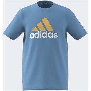 T-shirt met korte mouwen adidas Performance. Katoen materiaal. Maten 7/8 jaar - 120/126 cm. Blauw kleur