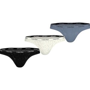 Set van 3 slips Modern Lace CALVIN KLEIN UNDERWEAR. Polyamide materiaal. Maten L. Blauw kleur