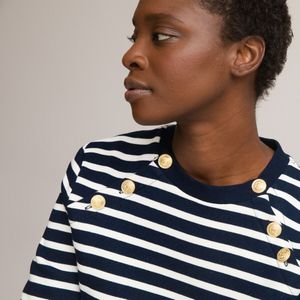 Marinesweater Signature LA REDOUTE COLLECTIONS. Katoen materiaal. Maten L. Blauw kleur