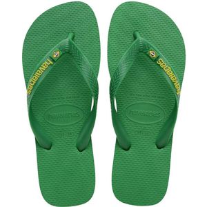 Slippers Brasil Logo Neon HAVAIANAS. Rubber materiaal. Maten 37/38. Groen kleur