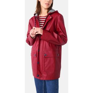 Iconische regenjas voor dames of heren PETIT BATEAU. Polyurethaan materiaal. Maten M. Rood kleur