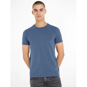 T-shirt slim stretch, ronde hals TOMMY HILFIGER. Katoen materiaal. Maten 3XL. Blauw kleur